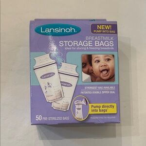 NEW Lansinoh Breastmilk Storage Bags 50